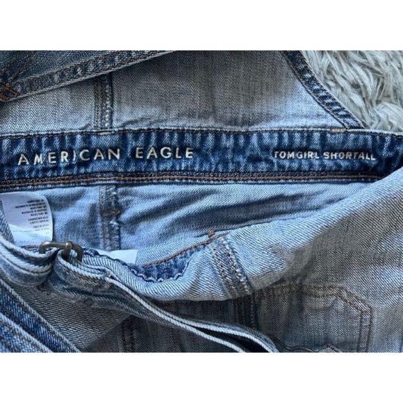 American Eagle Overall Jean Shorts Size XS Denim Short Jeans - Picture 5 of 7
